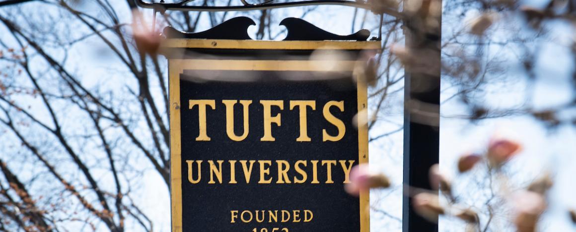 Tufts University Sign