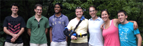 Kritzer Lab members at a 2010 barbecue