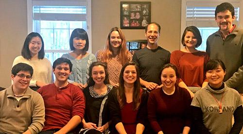 Kritzer Lab members at a 2017 holiday events