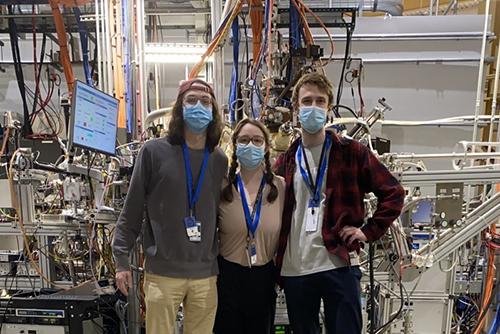 Avery Daniels, Cole Easton, and Elizabeth Happel at Brookhaven National Lab