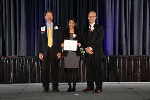 Dipna Patel accepting the 2019 Russell and Sigurd Varian National Award by A V S