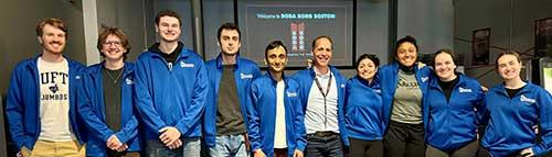 Group photo of Kritzer lab researchers at Boda Borg during the 2025 annual retreat
